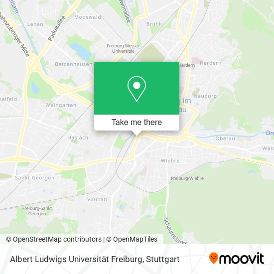 Albert Ludwigs Universität Freiburg map