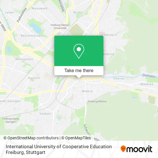 Карта International University of Cooperative Education Freiburg