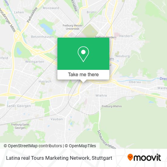 Карта Latina real Tours Marketing Network