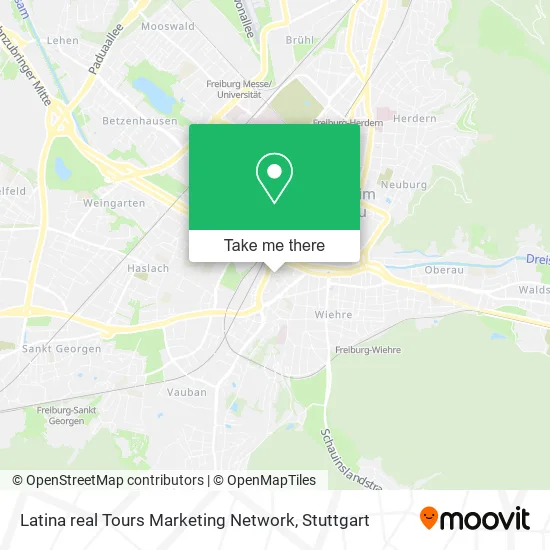 Карта Latina real Tours Marketing Network
