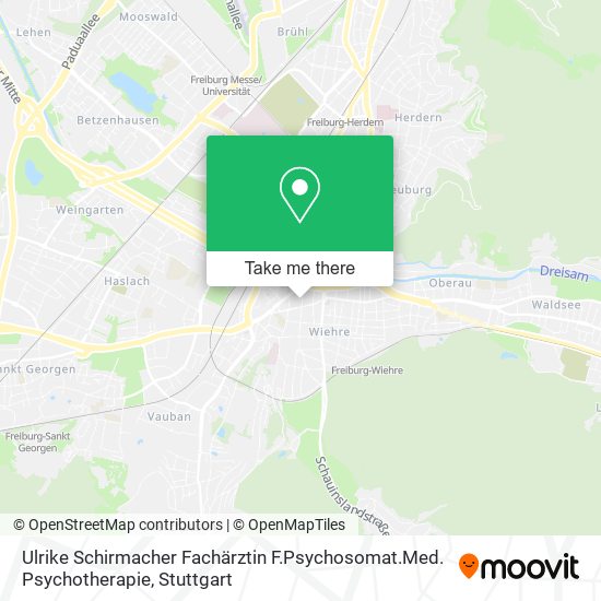 Ulrike Schirmacher Fachärztin F.Psychosomat.Med. Psychotherapie map