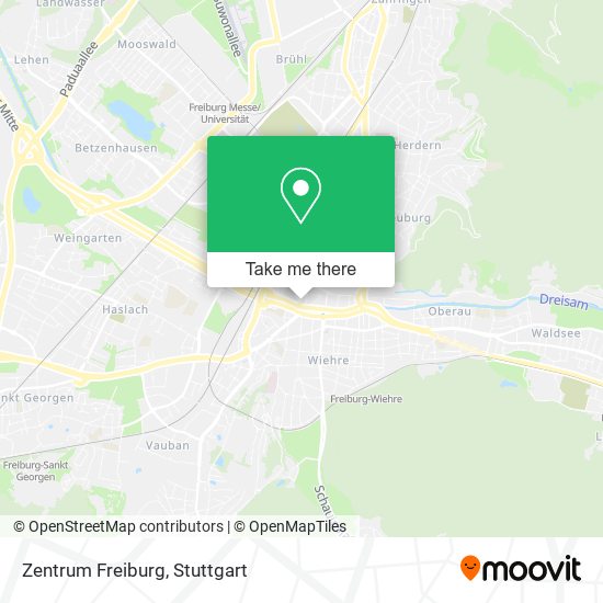Карта Zentrum Freiburg
