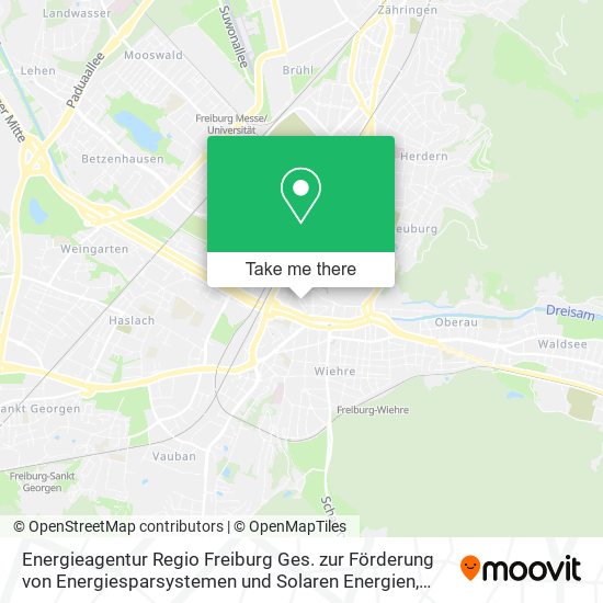 Карта Energieagentur Regio Freiburg Ges. zur Förderung von Energiesparsystemen und Solaren Energien