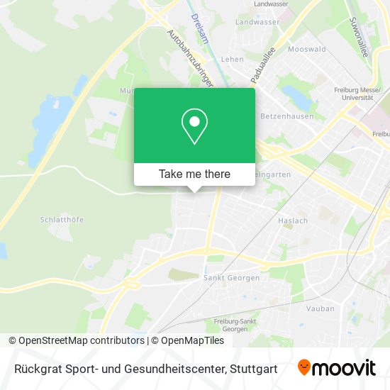 Rückgrat Sport- und Gesundheitscenter map