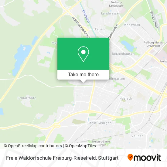 Карта Freie Waldorfschule Freiburg-Rieselfeld