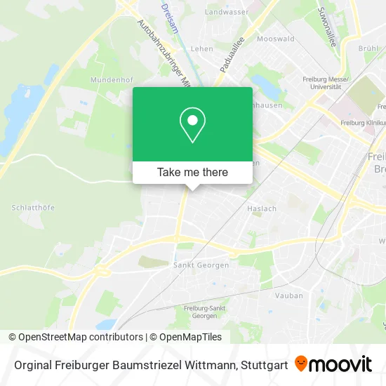 Карта Orginal Freiburger Baumstriezel Wittmann