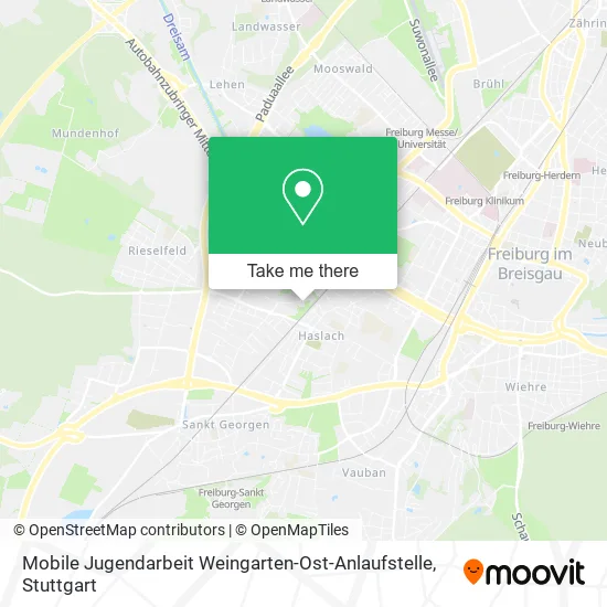 Карта Mobile Jugendarbeit Weingarten-Ost-Anlaufstelle