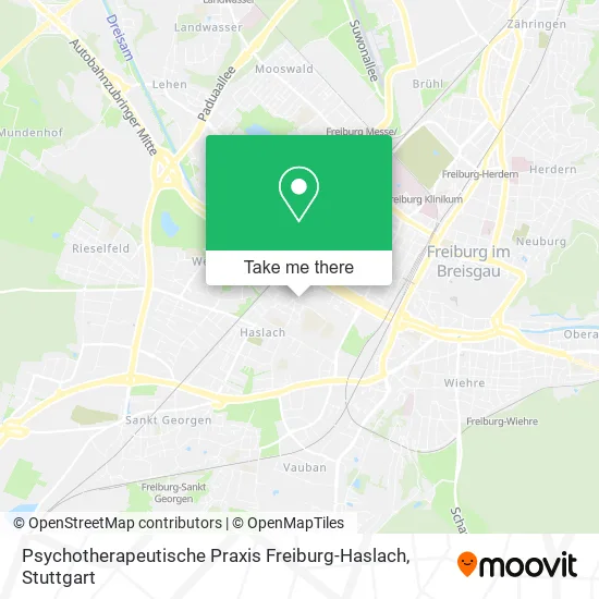 Карта Psychotherapeutische Praxis Freiburg-Haslach