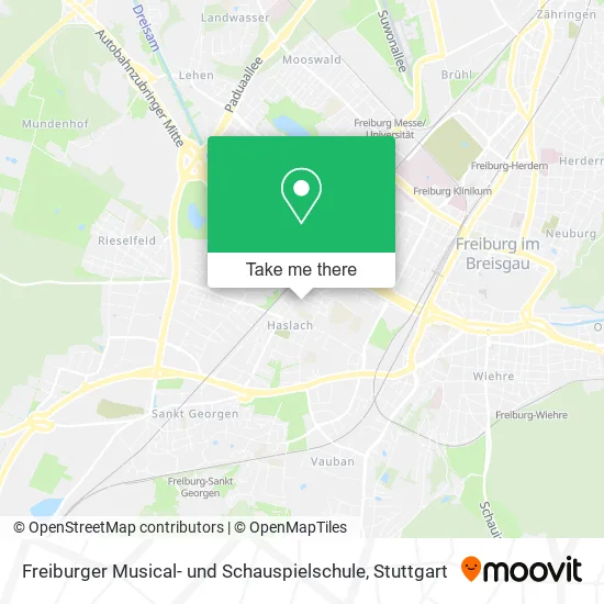 Карта Freiburger Musical- und Schauspielschule