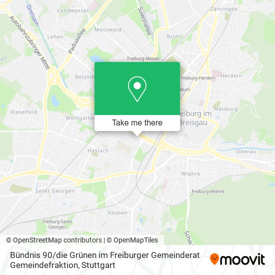 Bündnis 90 / die Grünen im Freiburger Gemeinderat Gemeindefraktion map