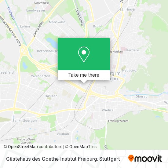 Gästehaus des Goethe-Institut Freiburg map