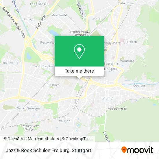 Карта Jazz & Rock Schulen Freiburg