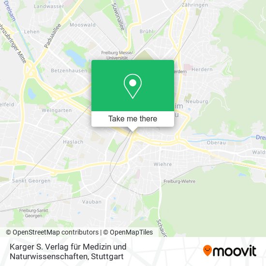 Karger S. Verlag für Medizin und Naturwissenschaften map