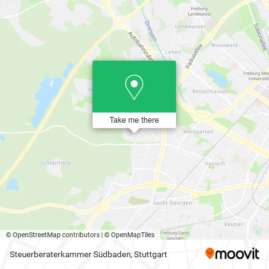 Карта Steuerberaterkammer Südbaden