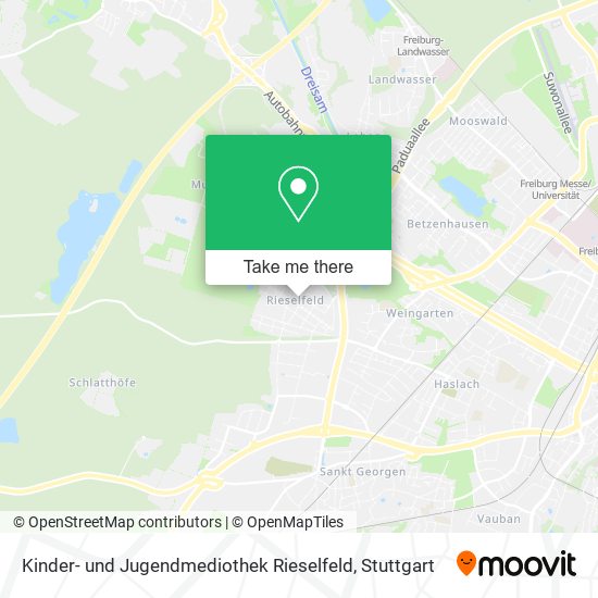 Карта Kinder- und Jugendmediothek Rieselfeld