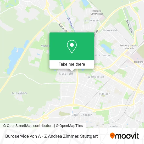 Карта Büroservice von A - Z Andrea Zimmer