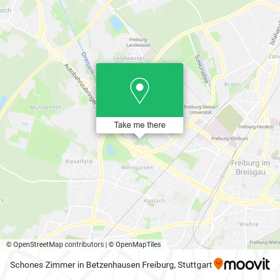 Карта Schones Zimmer in Betzenhausen Freiburg