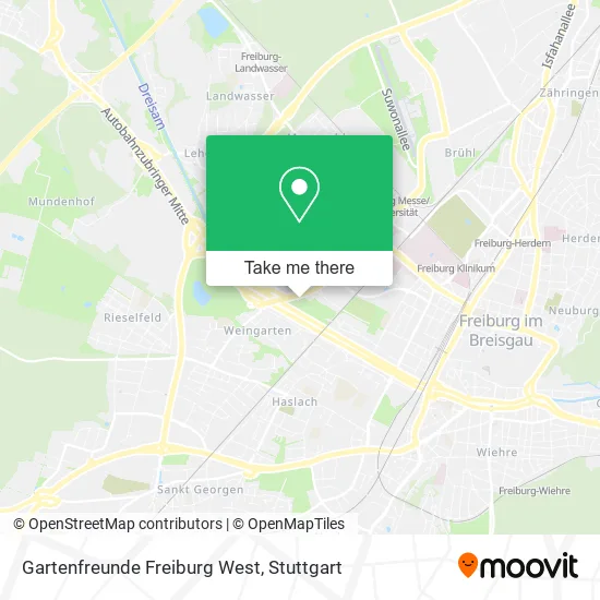 Карта Gartenfreunde Freiburg West