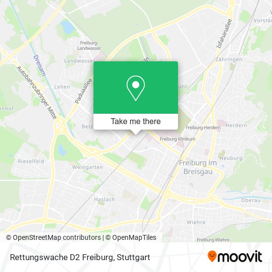 Rettungswache D2 Freiburg map