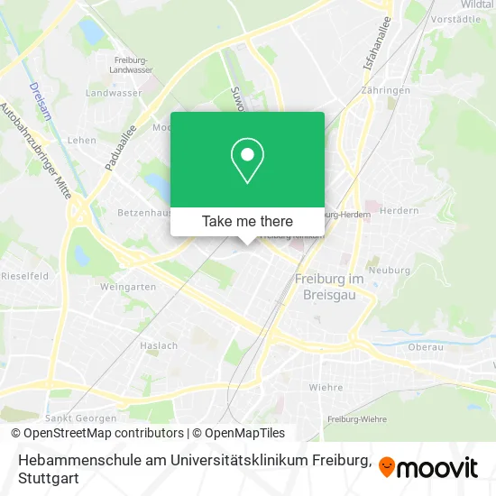 Карта Hebammenschule am Universitätsklinikum Freiburg