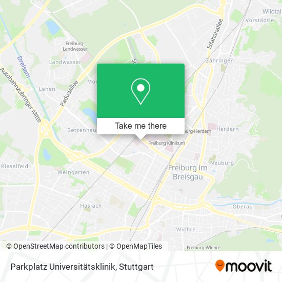 Parkplatz Universitätsklinik map