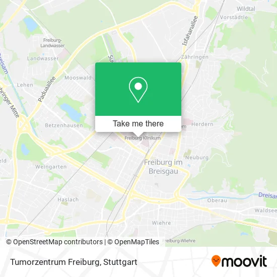 Карта Tumorzentrum Freiburg