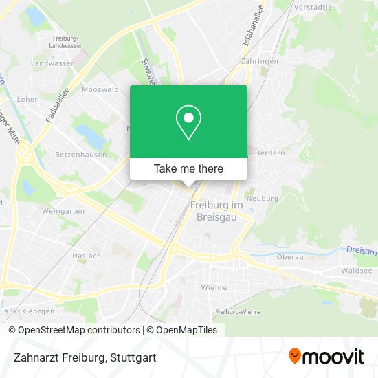 Карта Zahnarzt Freiburg