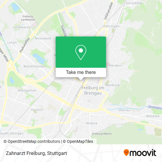 Карта Zahnarzt Freiburg