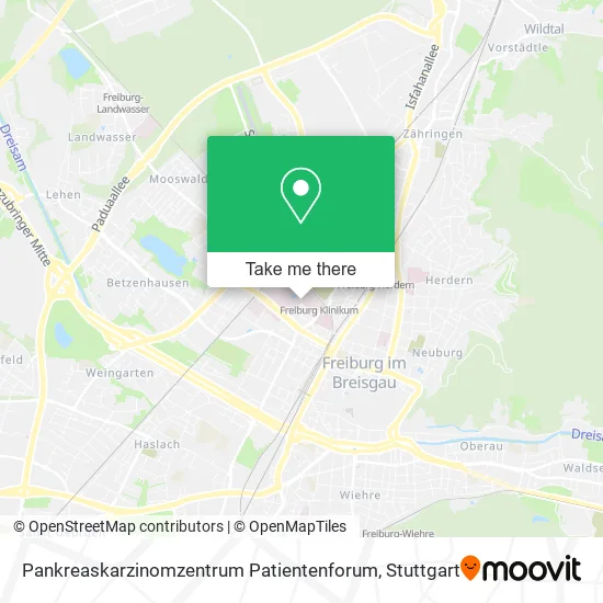 Карта Pankreaskarzinomzentrum Patientenforum