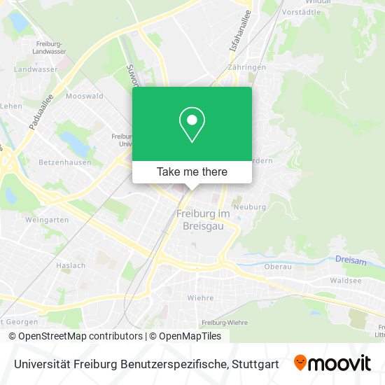 Карта Universität Freiburg Benutzerspezifische