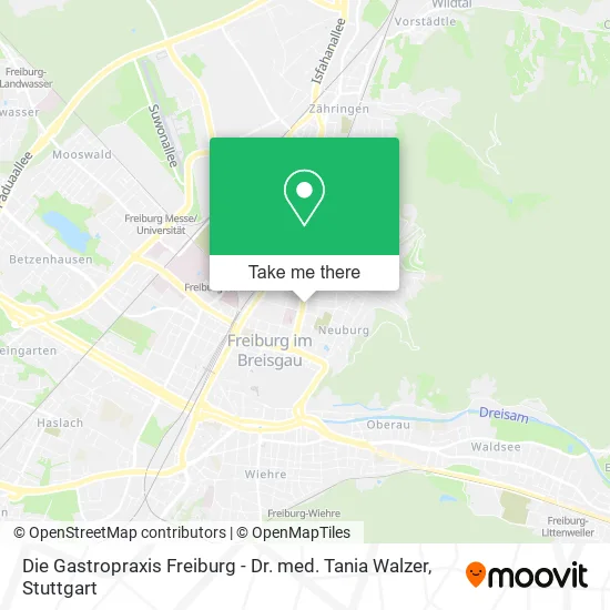 Карта Die Gastropraxis Freiburg - Dr. med. Tania Walzer