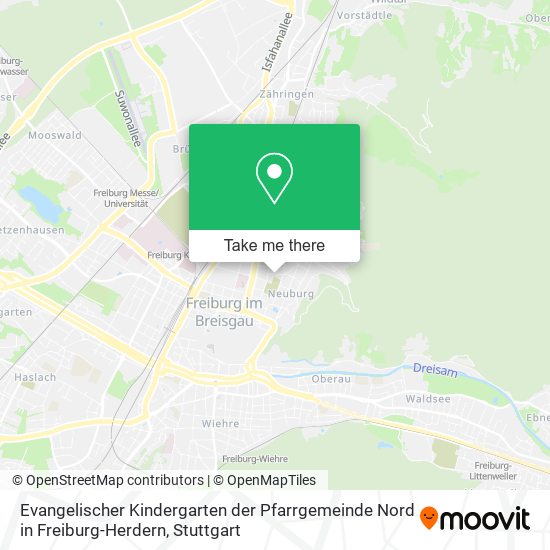 Evangelischer Kindergarten der Pfarrgemeinde Nord in Freiburg-Herdern map