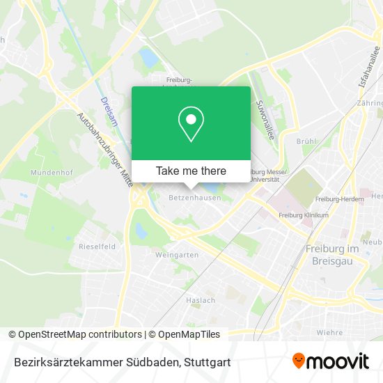 Bezirksärztekammer Südbaden map