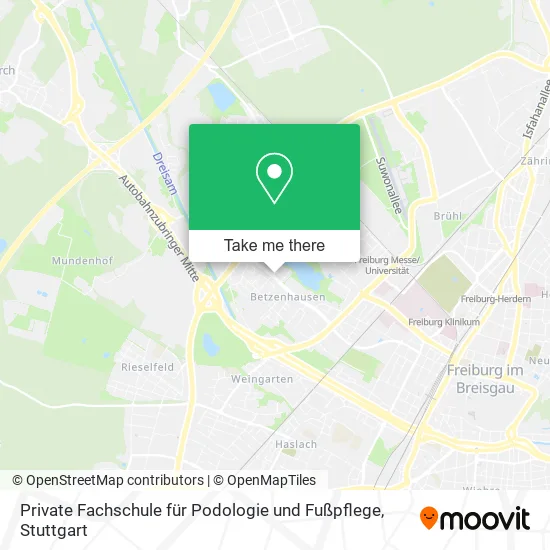 Карта Private Fachschule für Podologie und Fußpflege