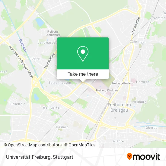 Карта Universität Freiburg