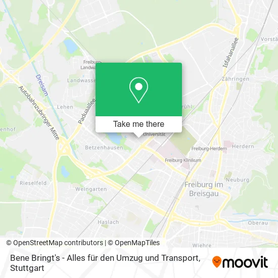 Карта Bene Bringt's - Alles für den Umzug und Transport