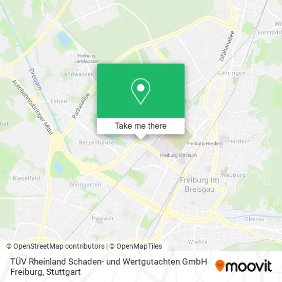 Карта TÜV Rheinland Schaden- und Wertgutachten GmbH Freiburg