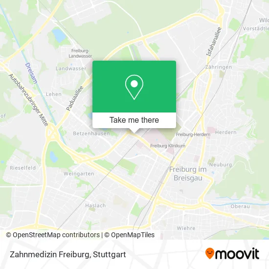 Карта Zahnmedizin Freiburg