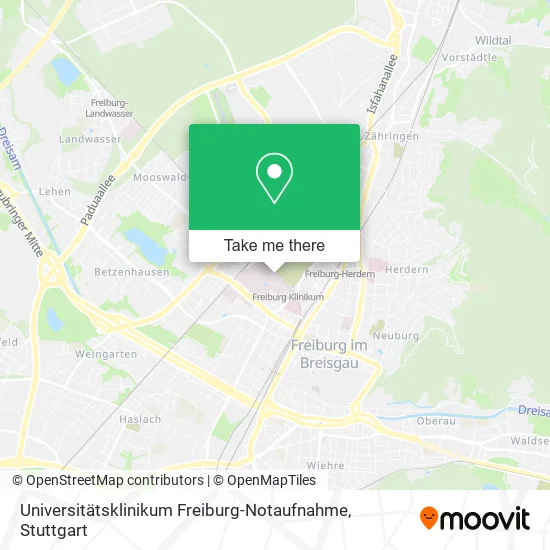 Карта Universitätsklinikum Freiburg-Notaufnahme