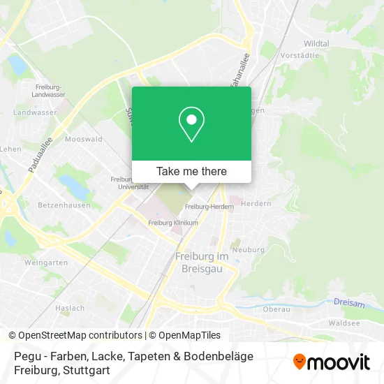 Карта Pegu - Farben, Lacke, Tapeten & Bodenbeläge Freiburg