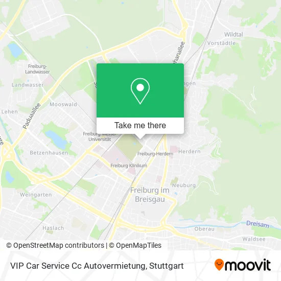Карта VIP Car Service Cc Autovermietung