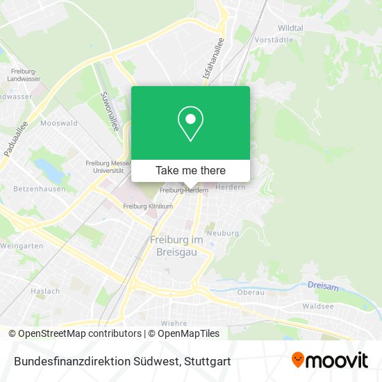 Bundesfinanzdirektion Südwest map