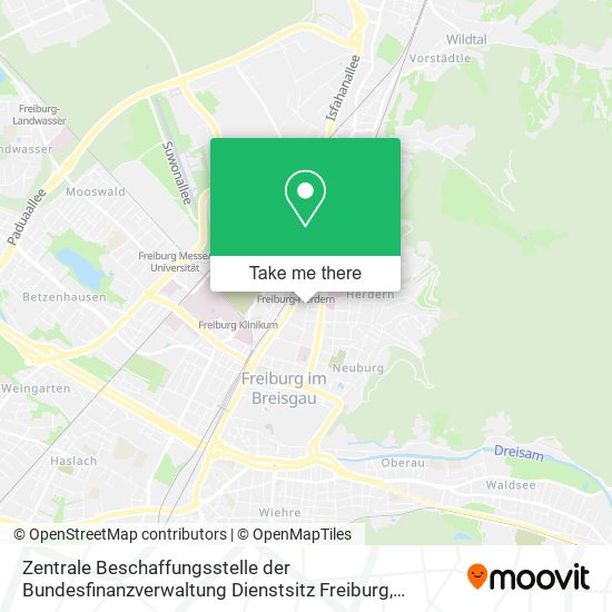 Zentrale Beschaffungsstelle der Bundesfinanzverwaltung Dienstsitz Freiburg map