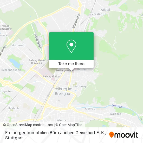 Карта Freiburger Immobilien Büro Jochen Geiselhart E. K.