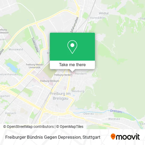 Карта Freiburger Bündnis Gegen Depression