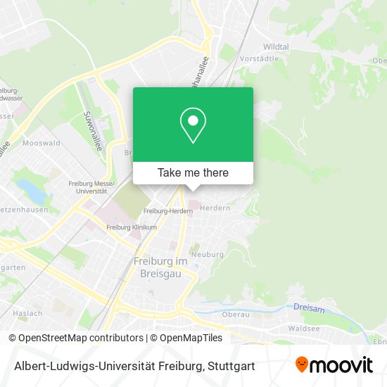 Albert-Ludwigs-Universität Freiburg map