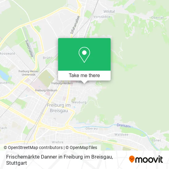 Карта Frischemärkte Danner in Freiburg im Breisgau