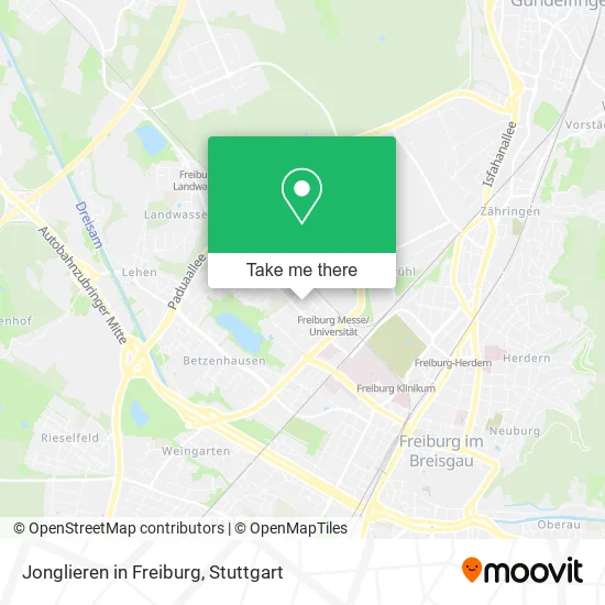 Карта Jonglieren in Freiburg
