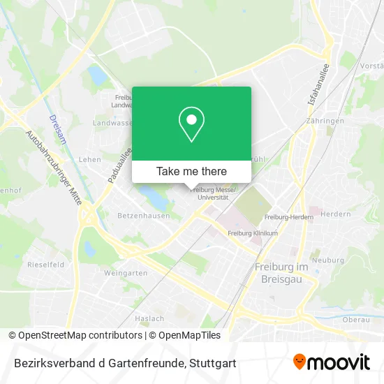 Карта Bezirksverband d Gartenfreunde