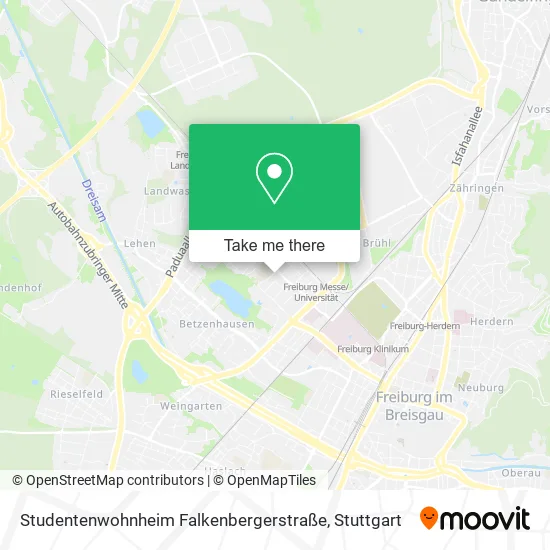 Карта Studentenwohnheim Falkenbergerstraße